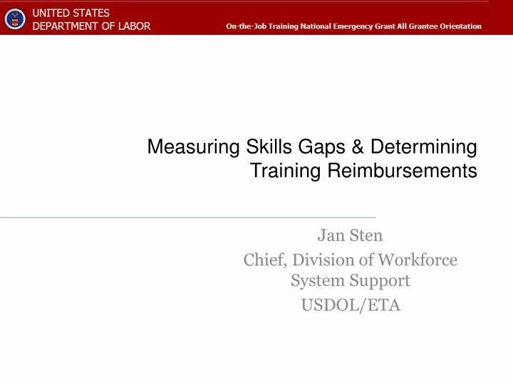 measuring skills gaps determining training reimbursements