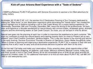 Kick-off your Arizona Bowl Experience with a "Taste of Sedon