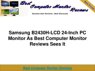 Samsung B2430H-LCD 24-In PC Monitor | Best Computer Monitor