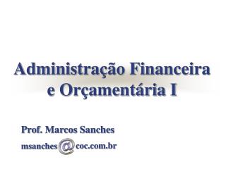 Prof. Marcos Sanches