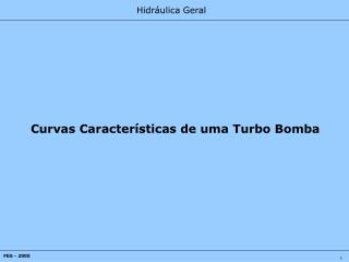 Curvas Características de uma Turbo Bomba