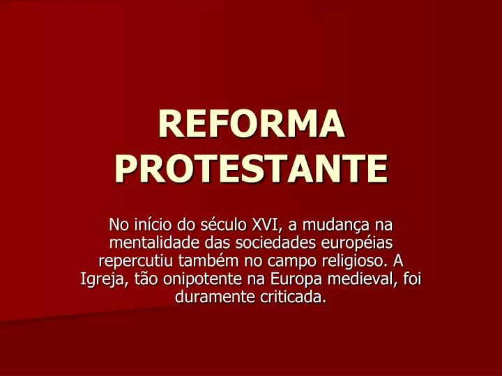 reforma protestante