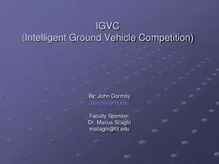 IGVC (Intelligent Ground Vehicle Competition)