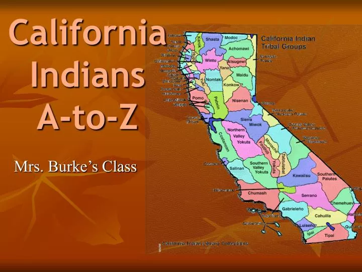 california indians a to z