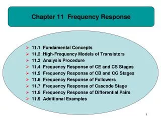 Chapter 11 Frequency Response