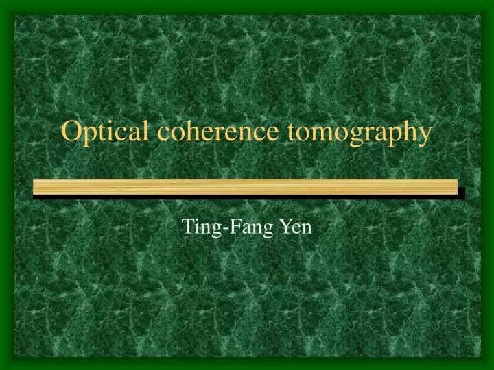 optical coherence tomography