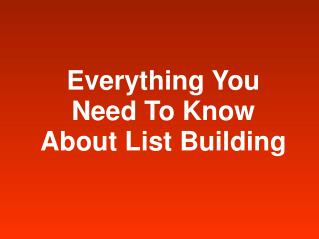become an online marketer and learn averything about list bu