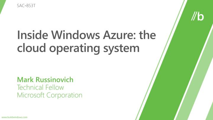 inside windows azure the cloud operating system