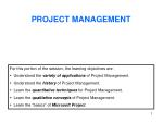 PROJECT MANAGEMENT - slide 1