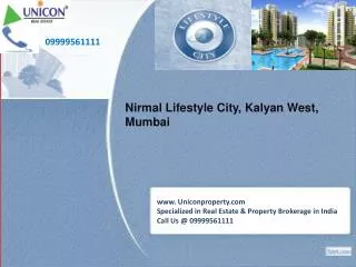 Nirmal Lifestyle City Mumbai- Call 09999561111 for Booking Apartment in Lifestyle City