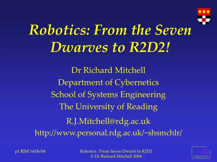 robotics from the seven dwarves to r2d2
