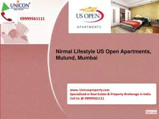 US Open Apartments Mumbai- Call 09999561111 for Booking Apartments
