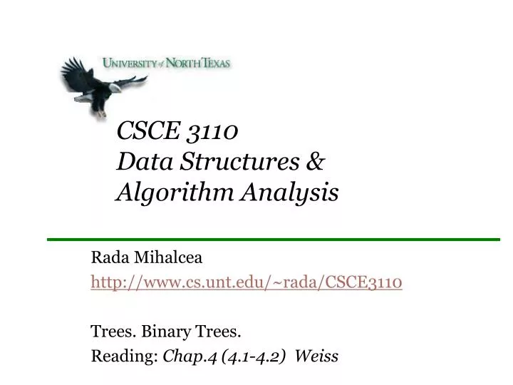 csce 3110 data structures algorithm analysis