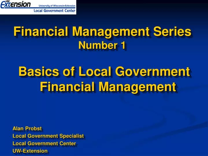 financial management series number 1