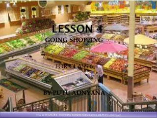 LESSON 4 ENGLISH GOING SHOPING