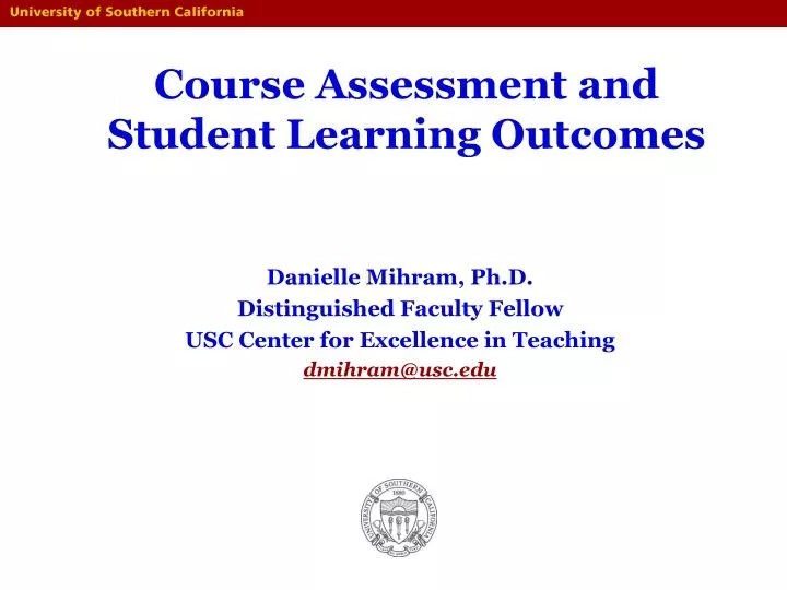 course assessment and student learning outcomes