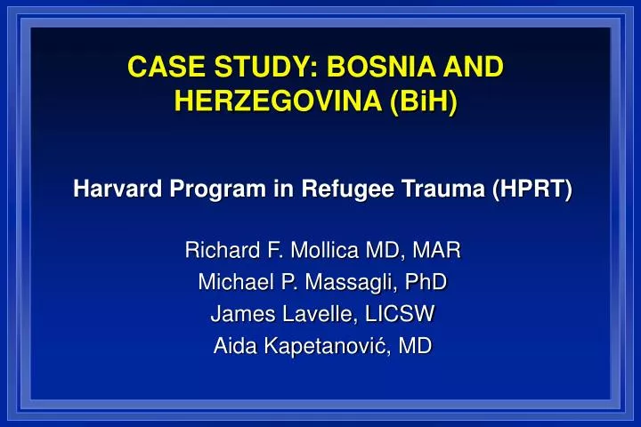 case study bosnia and herzegovina bih