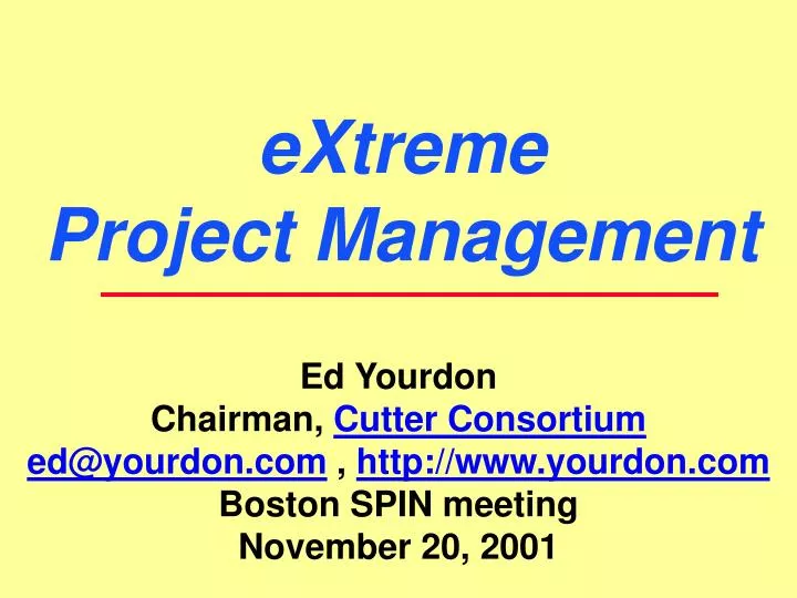 extreme project management