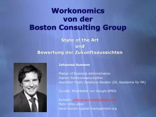 Workonomics von der Boston Consulting Group