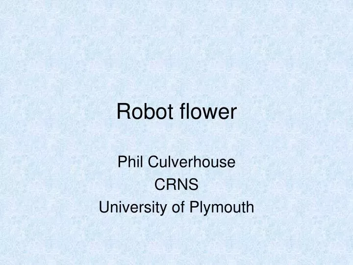 robot flower
