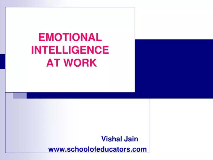 emotional intelligence at work