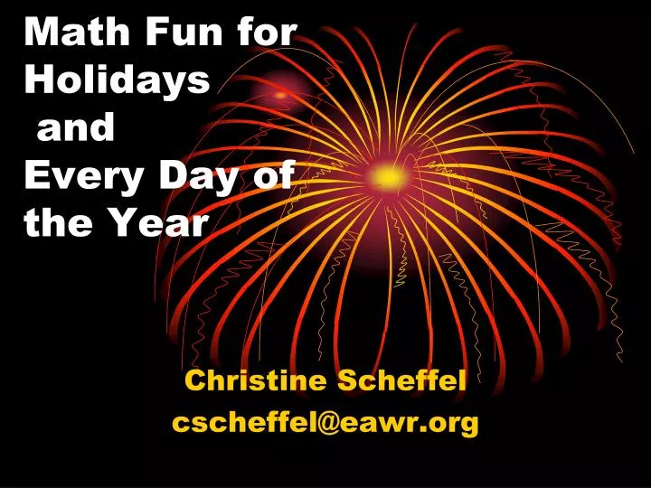 math fun for holidays and every day of the year