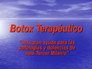 Botox Terapéutico