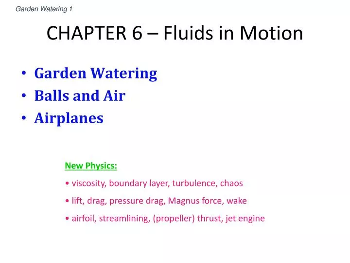 chapter 6 fluids in motion