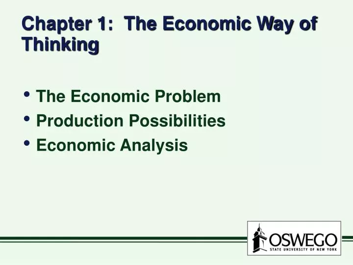 chapter 1 the economic way of thinking