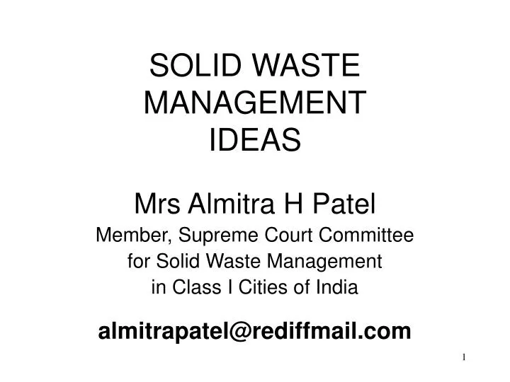 solid waste management ideas