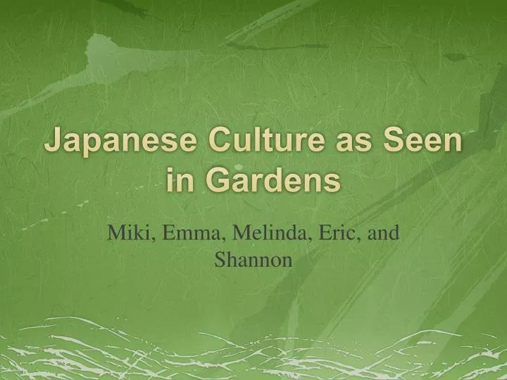 japanese culture as seen in gardens