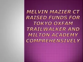 Melvin Mazier CT