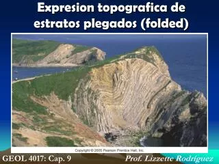 Expresion topografica de estratos plegados (folded)