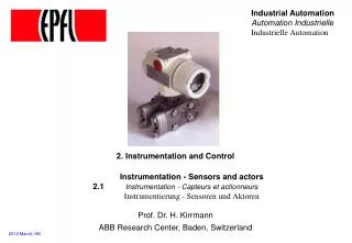 2. Instrumentation and Control