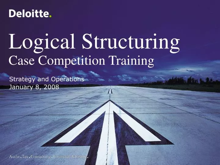 logical structuring case competition training