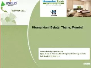 Hiranandani Estate - Call 09999561111 for booking apartment