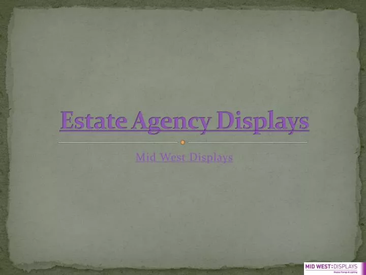 estate agency displays