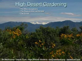 High Desert Gardening