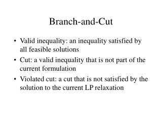 Branch-and-Cut