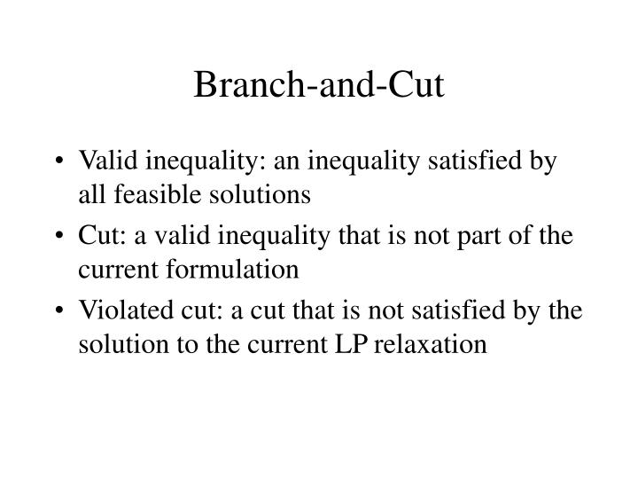 branch and cut