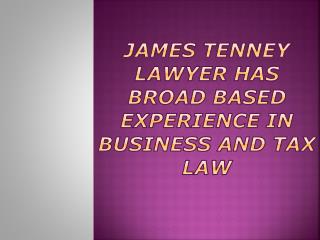 James Tenney Lawyer