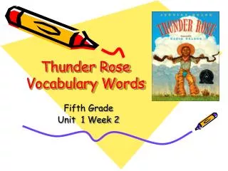 Thunder Rose Vocabulary Words