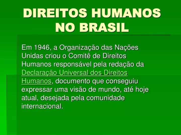 direitos humanos no brasil