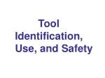 Tool Identification, Use, and Safety