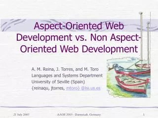 Aspect-Oriented Web Development vs. Non Aspect-Oriented Web Development