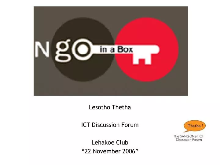 lesotho thetha ict discussion forum lehakoe club 22 november 2006