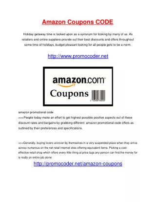 Amazon Coupons Code