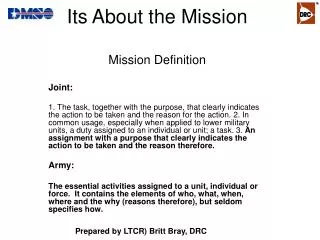 Its About the Mission