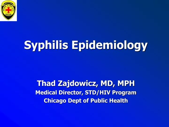 syphilis epidemiology