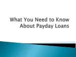 Payday Loan Guide